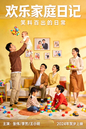 家庭喜剧电影海报 - 欢乐家庭与日常生活
